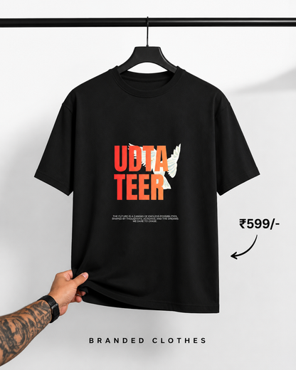UDTA TEER™ – Bold Graphic Black T-Shirt